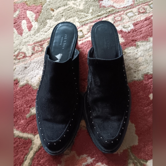 RAG & BONE Weiss Black Suede Studded Mules 37 - Picture 3 of 8